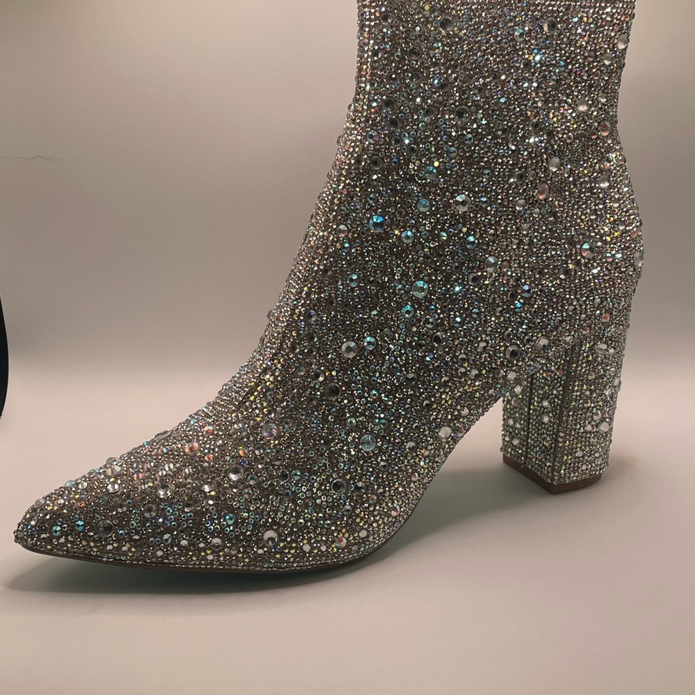 Betsey Johnson “Cady”Rhinestone Ankle Boot